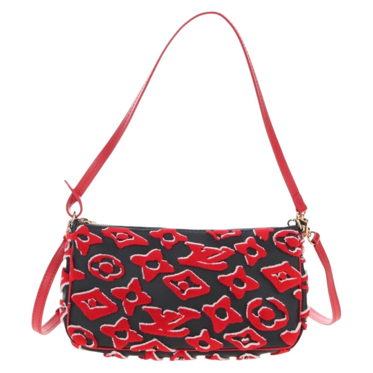 LOUIS VUITTON LVxUF Pochette Accessoires Bag Leather Red M45548 LV Auth 210872SM