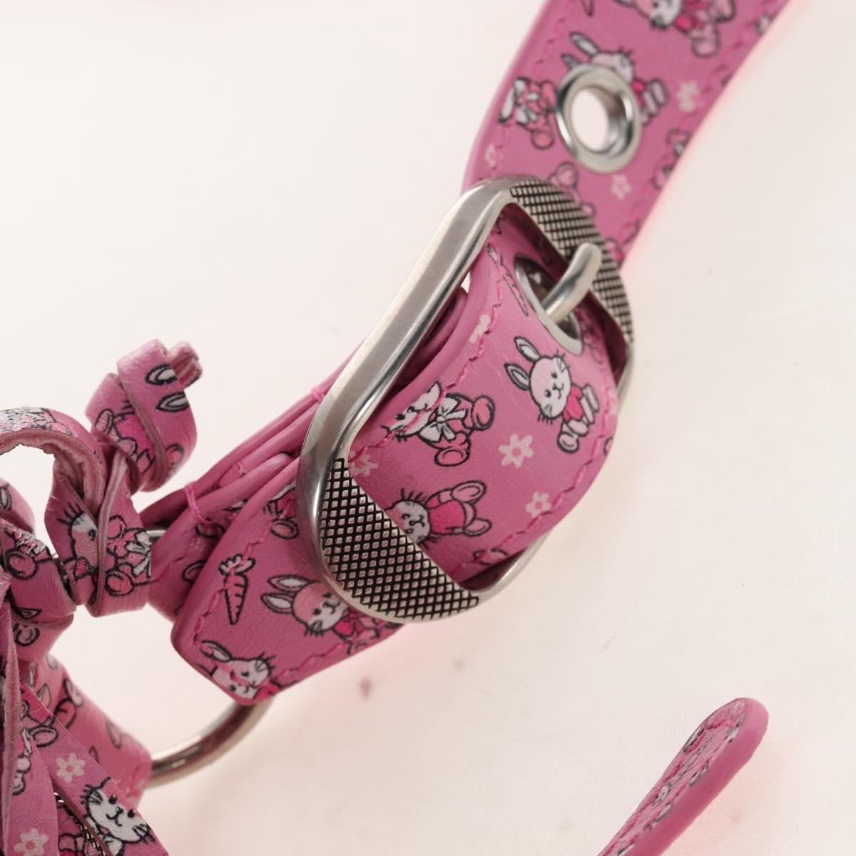Balenciaga Luca Gol XS Shoulder Bag Leather Pink Silver 671309 Auth 210873M