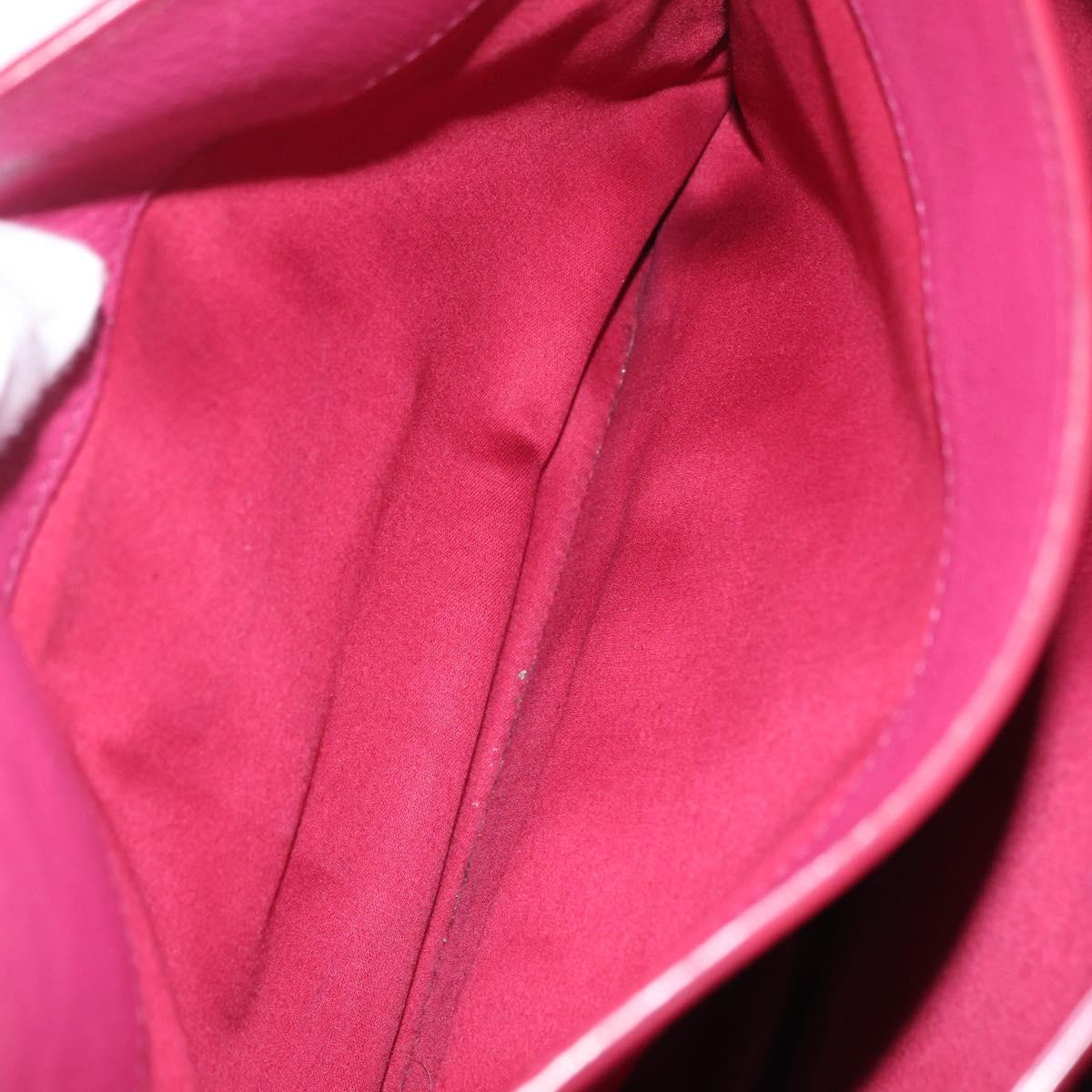 Miu Miu Madras Hand Bag Leather 2way Pink Gold Auth 210886A