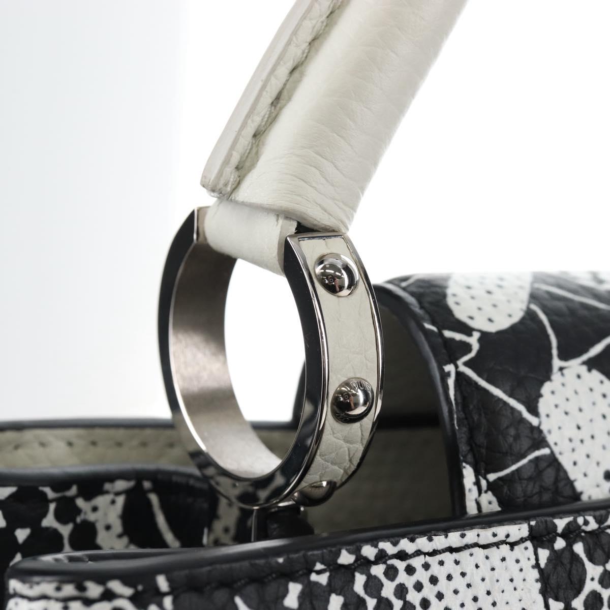 LOUIS VUITTON x YK Capsine MM Hand Bag Leather White Silver M21705 Auth 210898SM