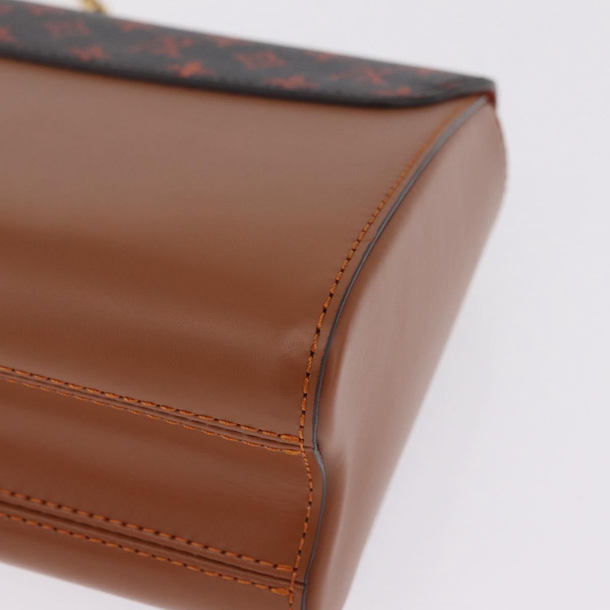 LOUIS VUITTON Catgram Sac Twist MM Shoulder Bag Marron M44408 LV Auth 210899SAM