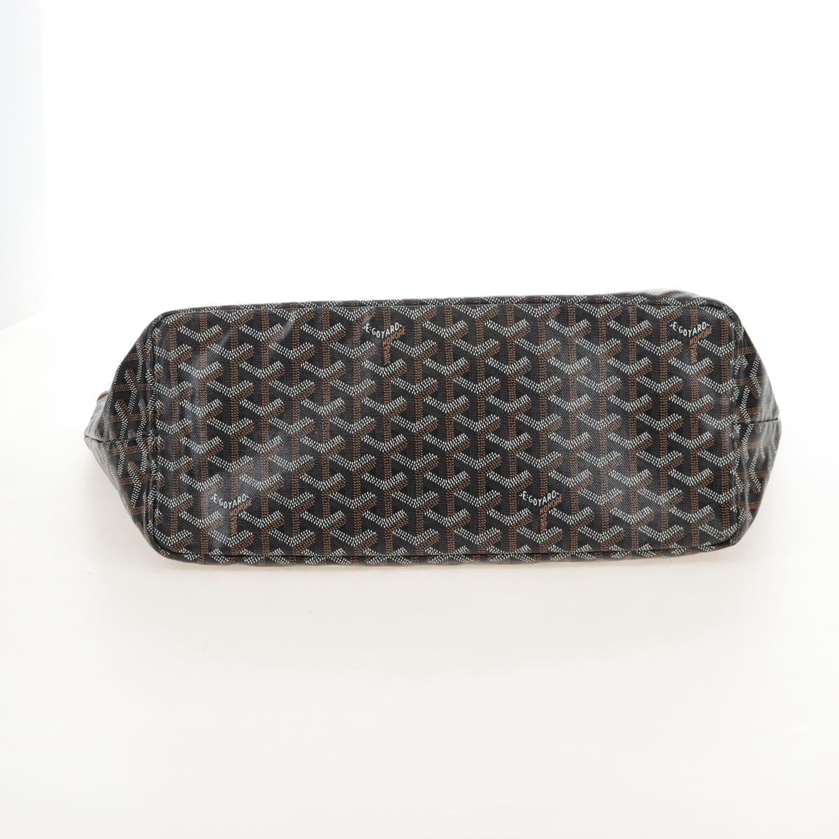 Goyard Herringbone Saint Louis PM Tote Bag PVC Leather Brown Auth 210904SAM