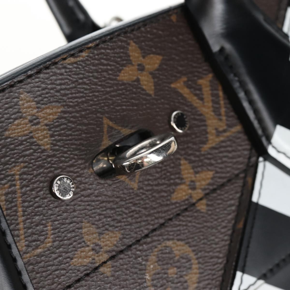 LOUIS VUITTON Monogram City Steamer MM Hand Bag Noir Silver M42347 Auth 210906SM