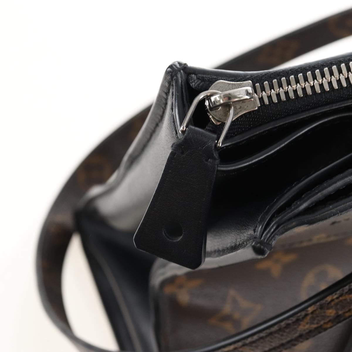 LOUIS VUITTON Monogram City Steamer MM Hand Bag Noir Silver M42347 Auth 210906SM