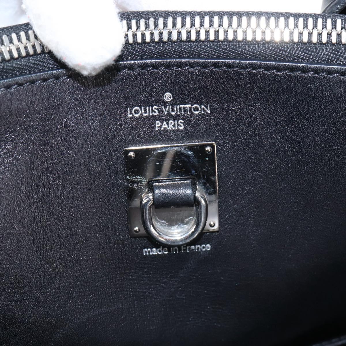 LOUIS VUITTON Monogram City Steamer MM Hand Bag Noir Silver M42347 Auth 210906SM