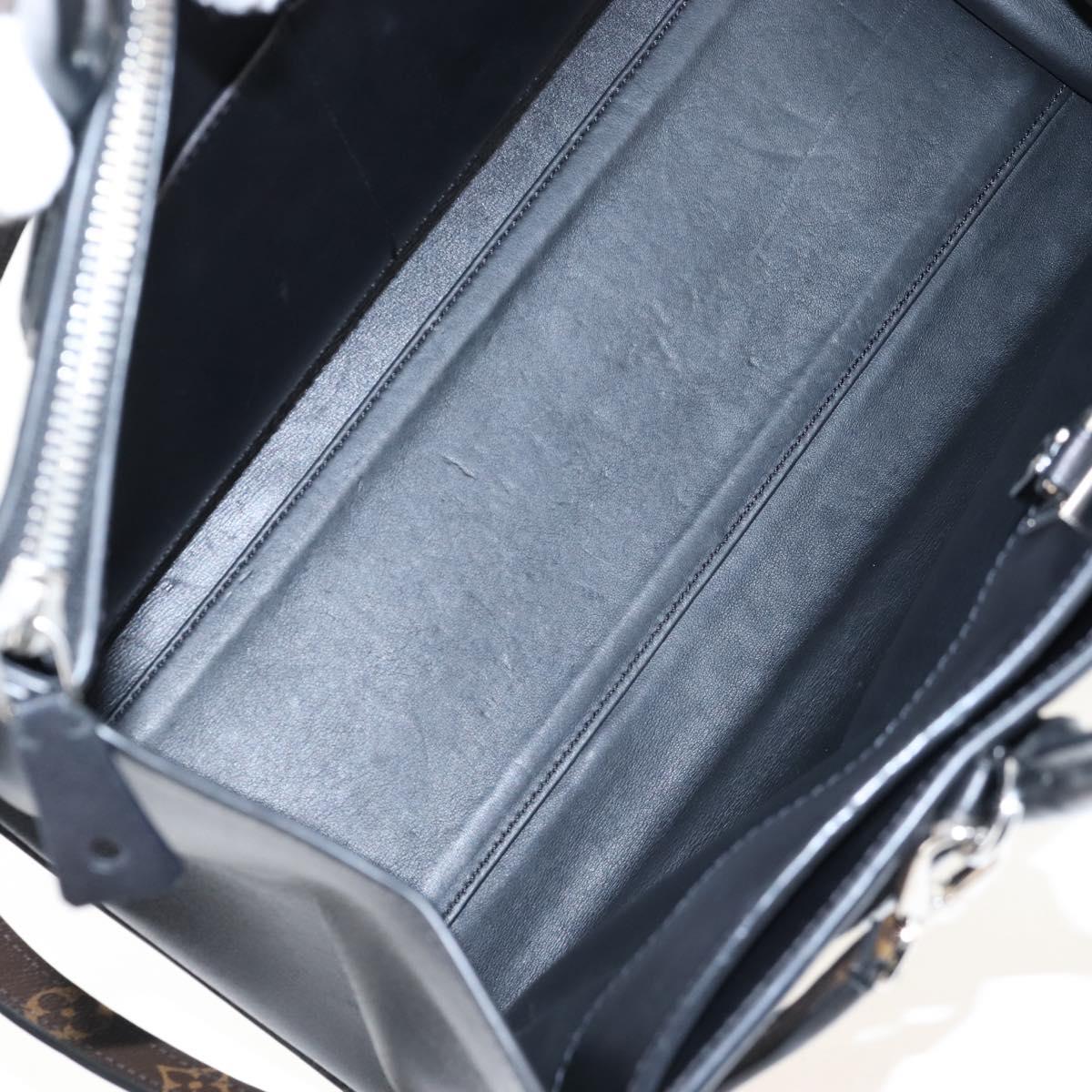 LOUIS VUITTON Monogram City Steamer MM Hand Bag Noir Silver M42347 Auth 210906SM
