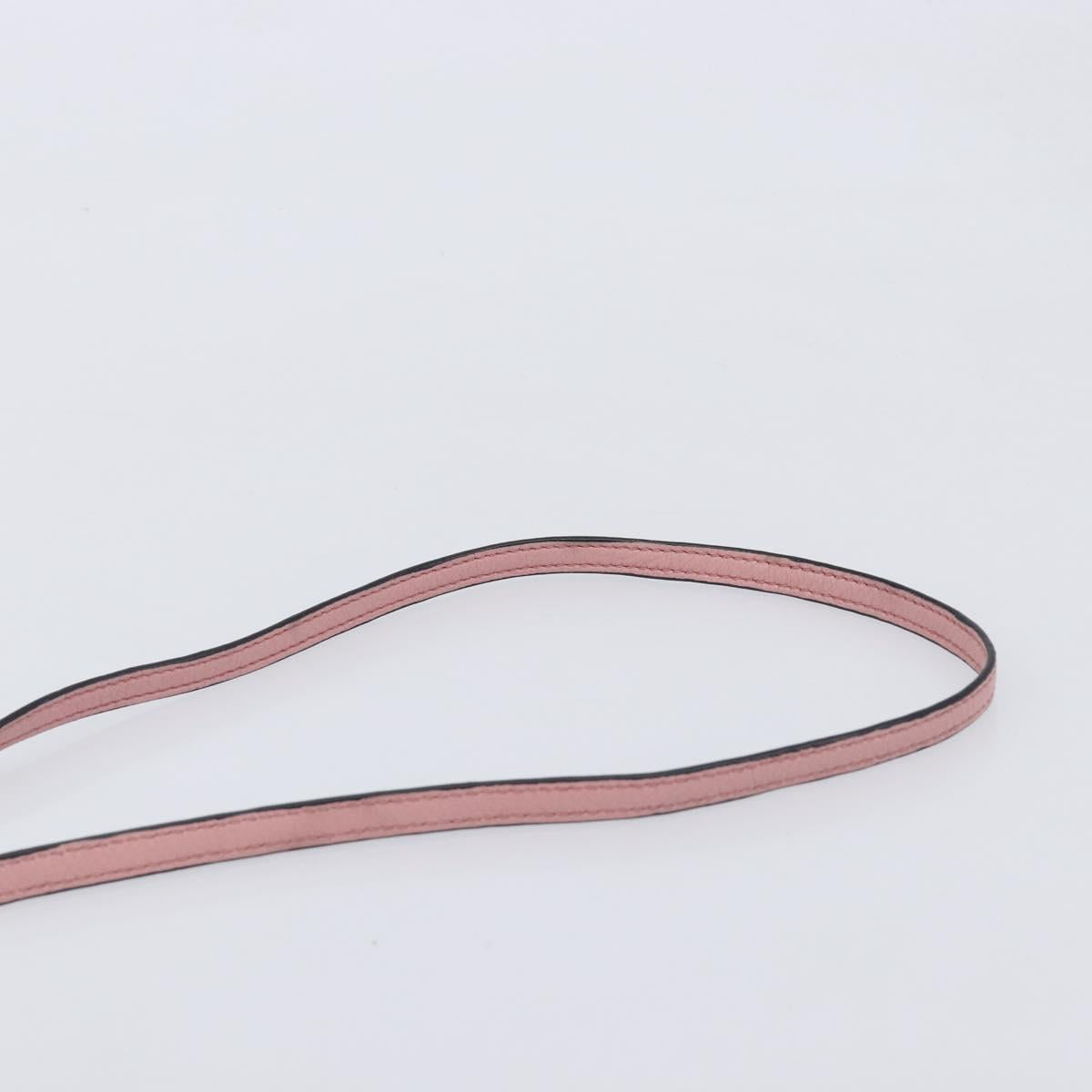 Miu Miu Madras Shoulder Bag Leather Pink Gold Auth 210911