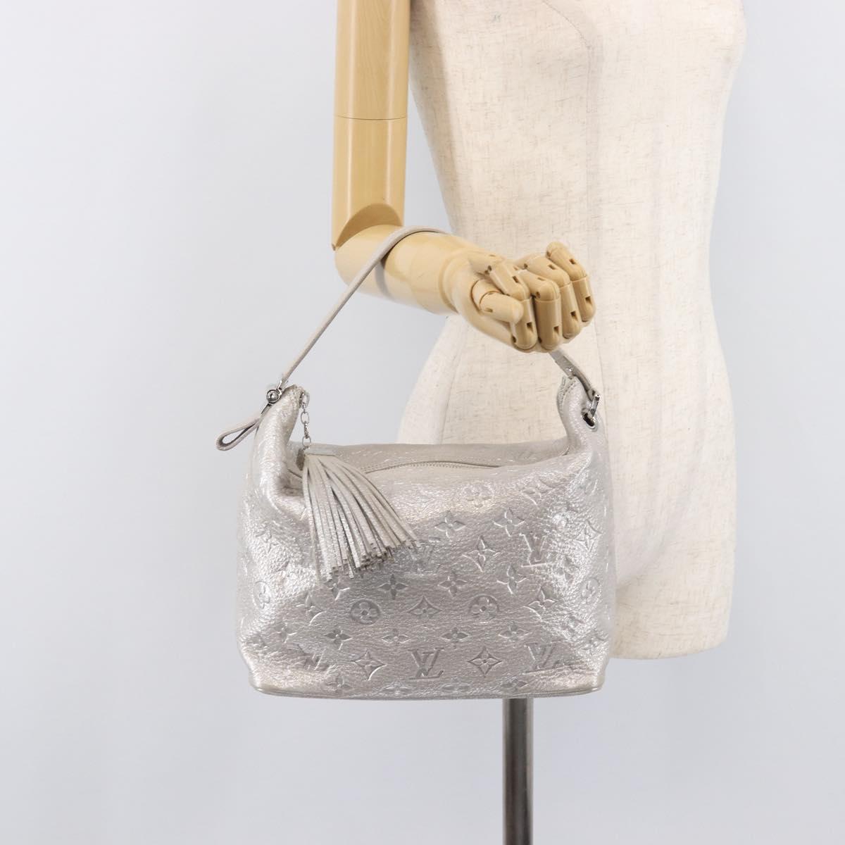 LOUIS VUITTON Monogram Shimmer Halo Bag Silver Argent M95819 LV Auth 210920M