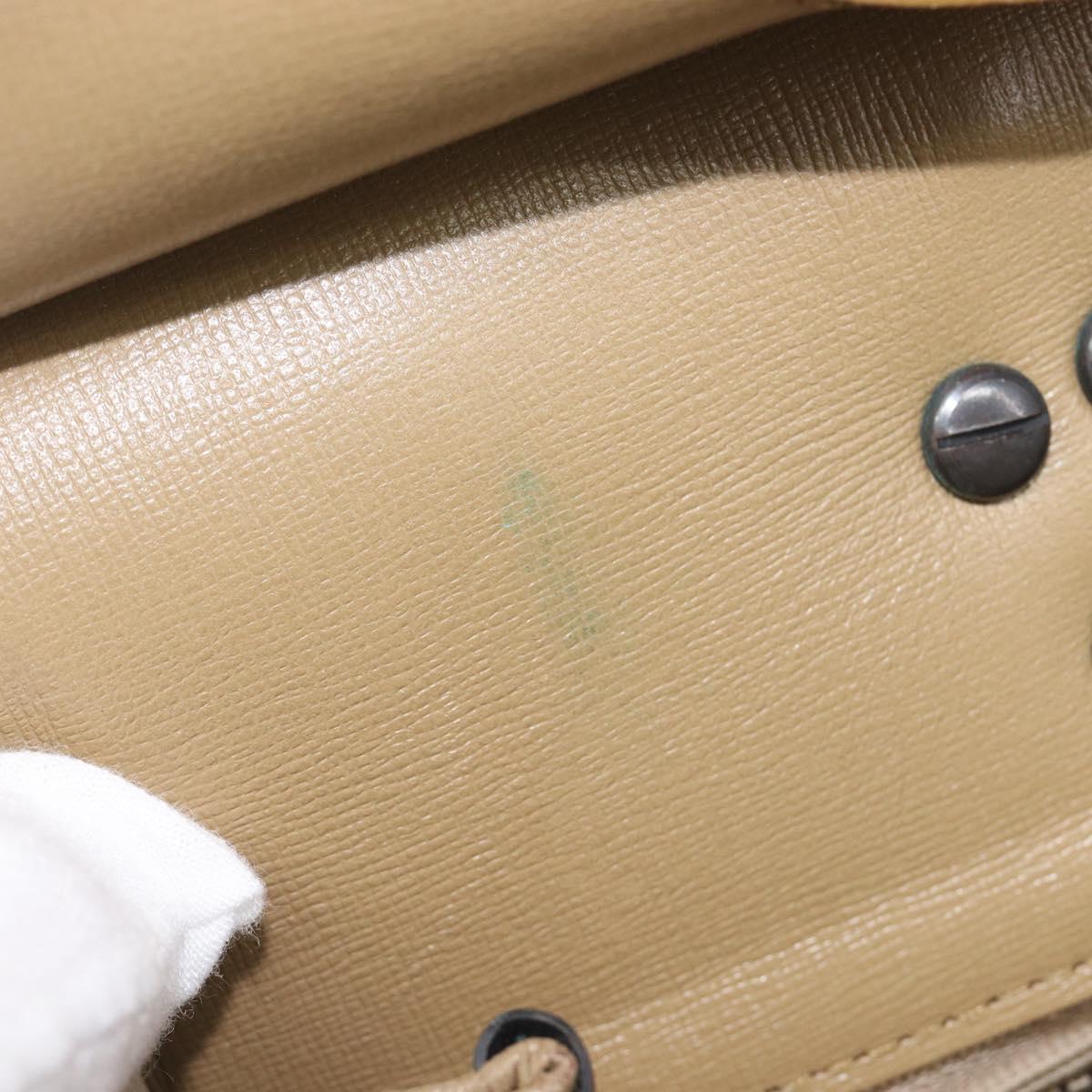 Saint Laurent Hand Bag PVC Leather Beige Gray Auth 210924A