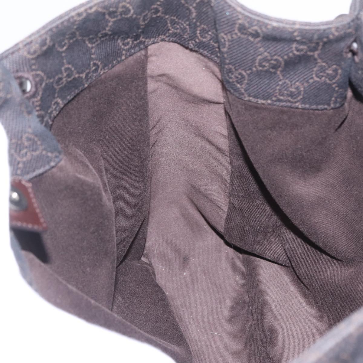 GUCCI GG Canvas Tote Bag Black 101920 Auth 210940A