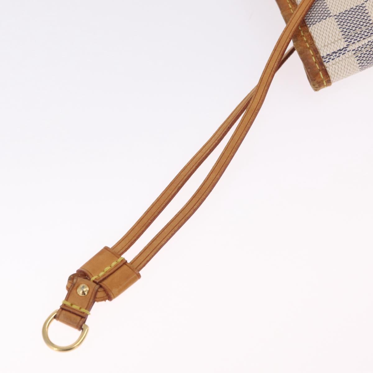 LOUIS VUITTON Damier Azur Neverfull MM Tote Bag N41605 LV Auth 210946A