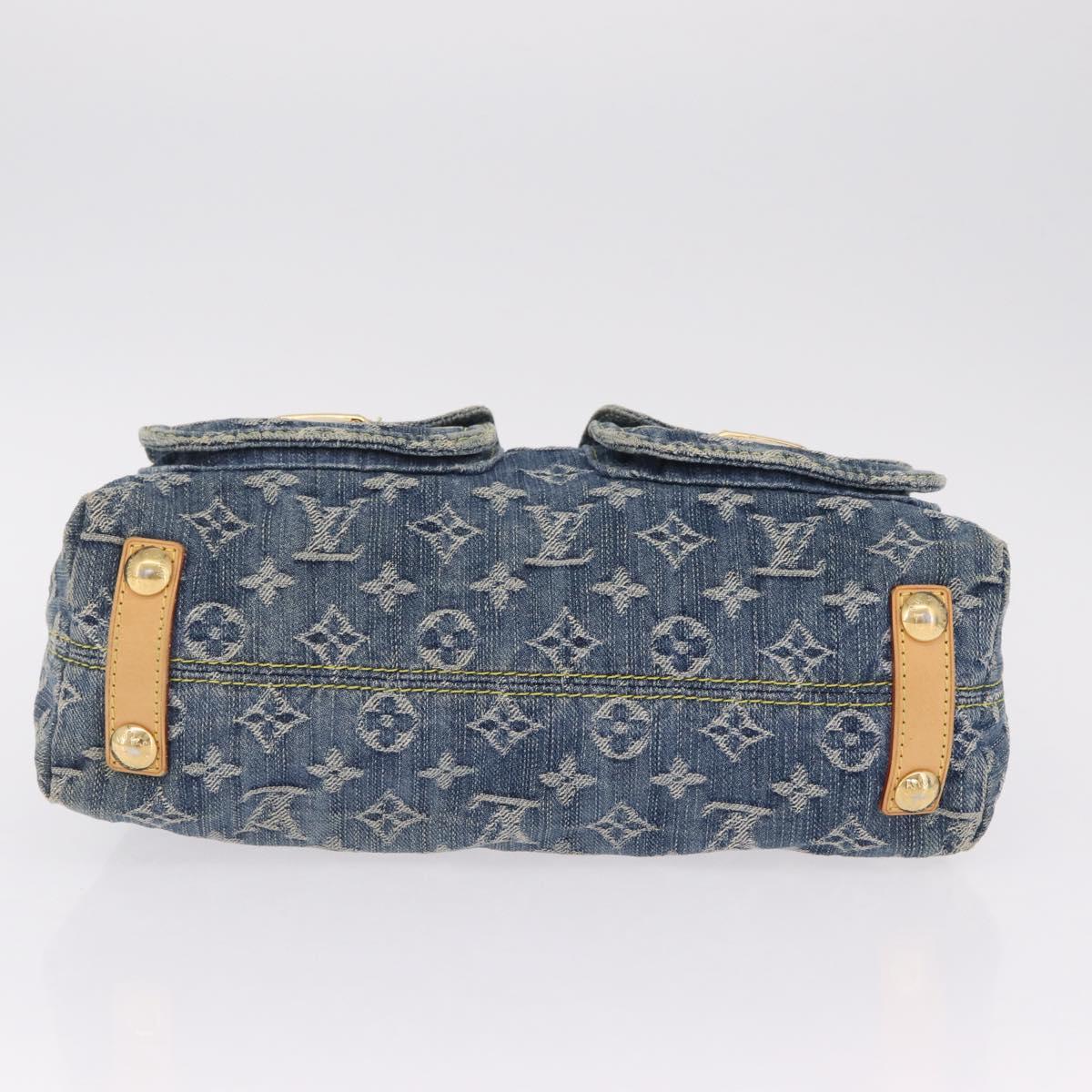 LOUIS VUITTON Monogram Denim Buggy PM Shoulder Bag Blue M95049 LV Auth 210947V