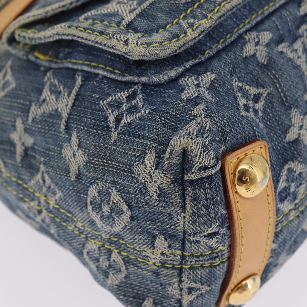 LOUIS VUITTON Monogram Denim Buggy PM Shoulder Bag Blue M95049 LV Auth 210947V