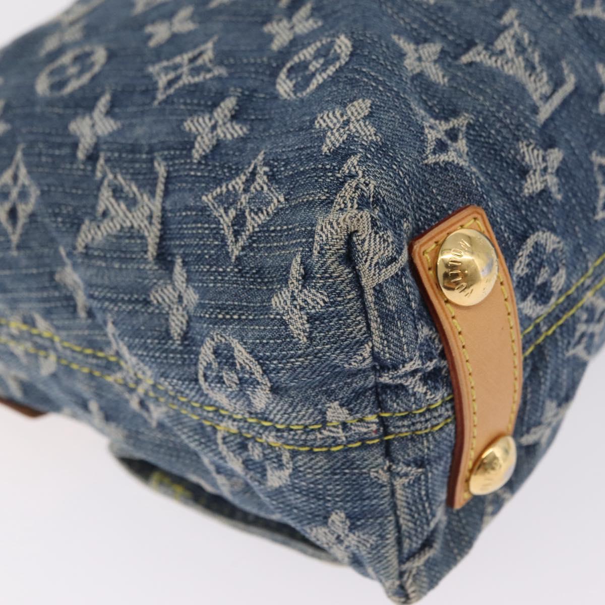 LOUIS VUITTON Monogram Denim Buggy PM Shoulder Bag Blue M95049 LV Auth 210947V