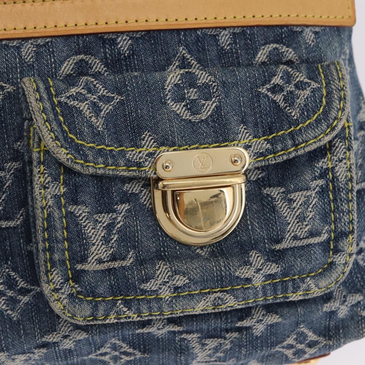 LOUIS VUITTON Monogram Denim Buggy PM Shoulder Bag Blue M95049 LV Auth 210947V
