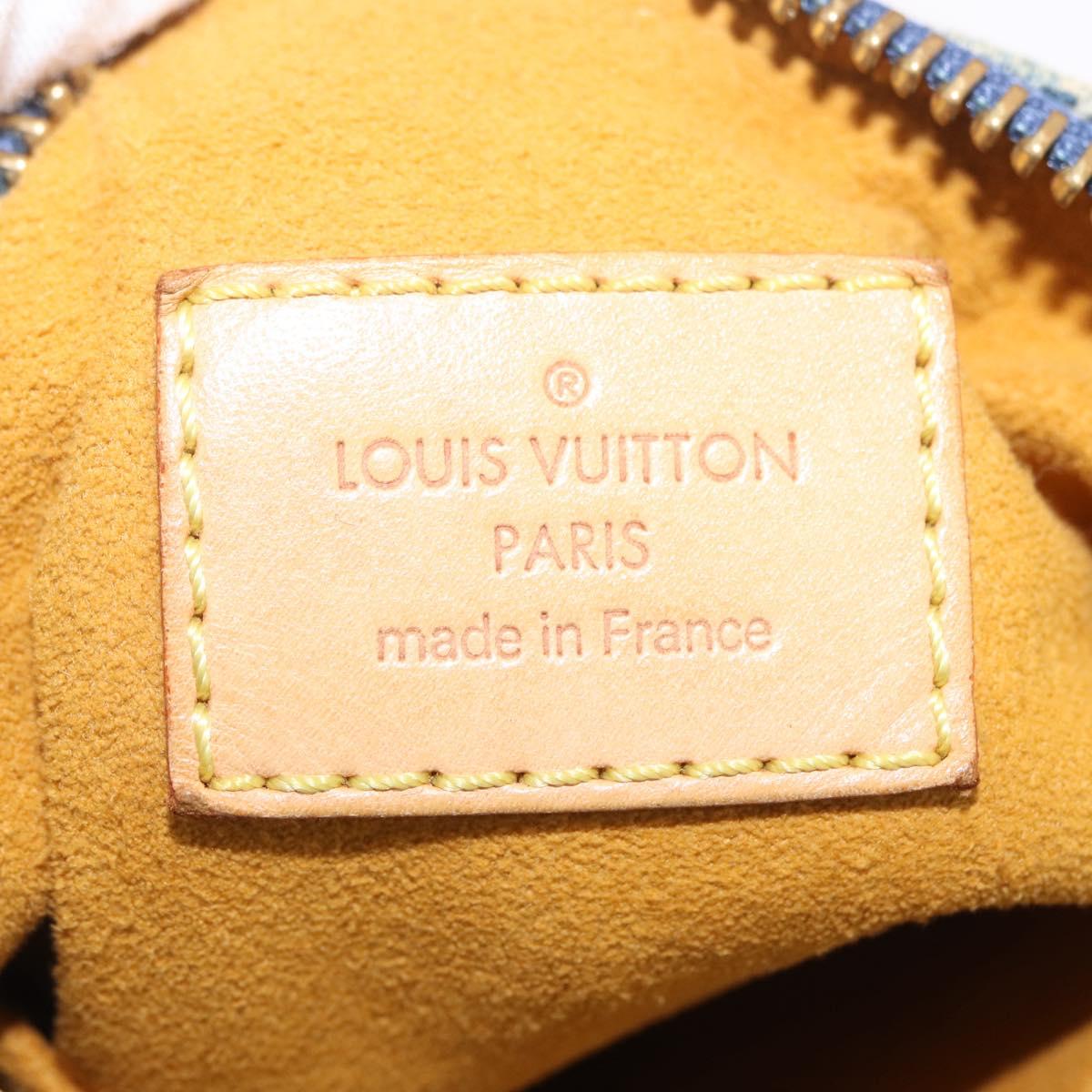 LOUIS VUITTON Monogram Denim Buggy PM Shoulder Bag Blue M95049 LV Auth 210947V