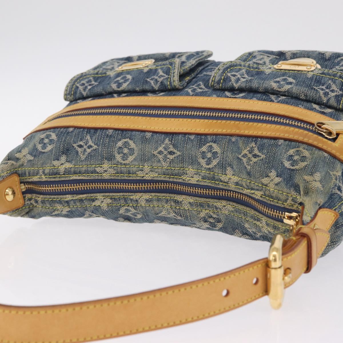 LOUIS VUITTON Monogram Denim Buggy PM Shoulder Bag Blue M95049 LV Auth 210947V