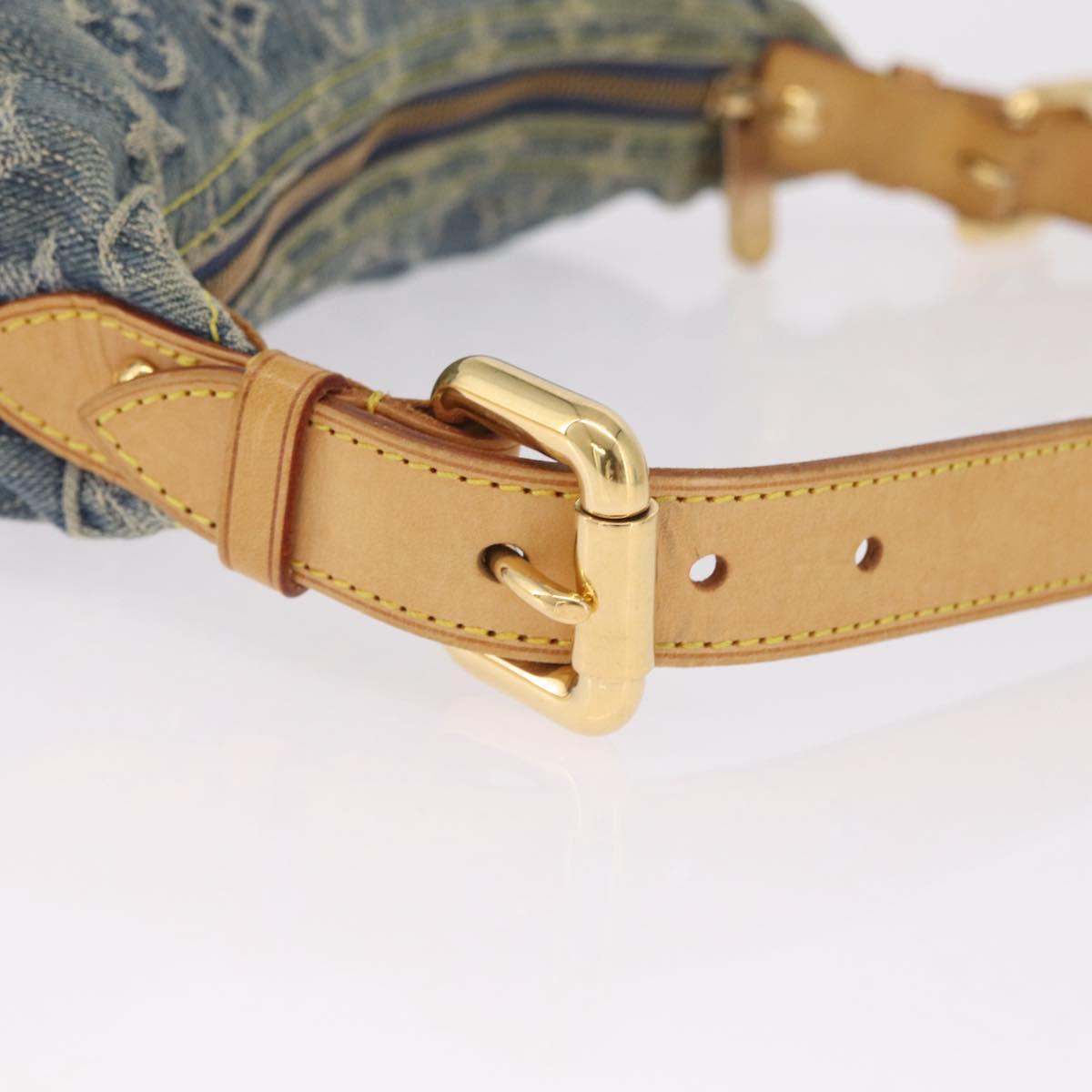 LOUIS VUITTON Monogram Denim Buggy PM Shoulder Bag Blue M95049 LV Auth 210947V