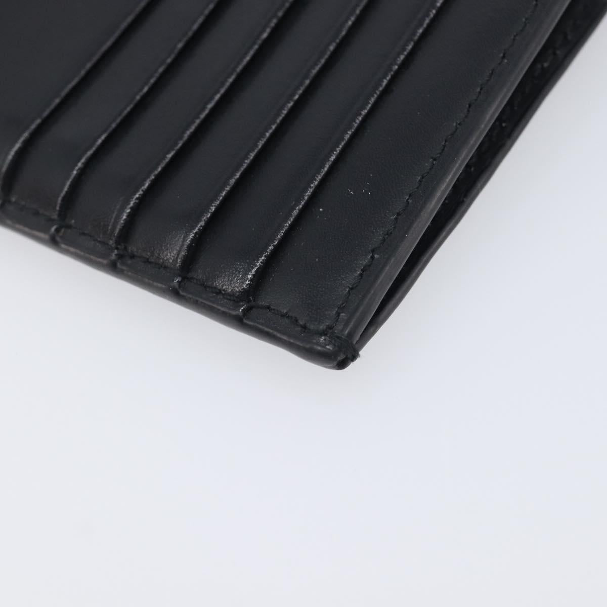 Balenciaga Fragment case Card Case Leather Black Silver 664044 Auth 210959A