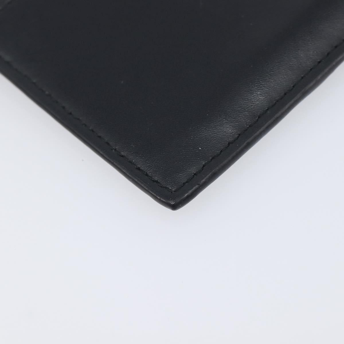 Balenciaga Fragment case Card Case Leather Black Silver 664044 Auth 210959A