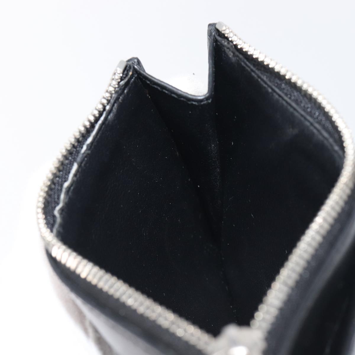 Balenciaga Fragment case Card Case Leather Black Silver 664044 Auth 210959A