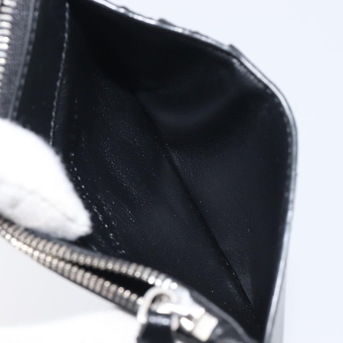 Balenciaga Fragment case Card Case Leather Black Silver 664044 Auth 210959A
