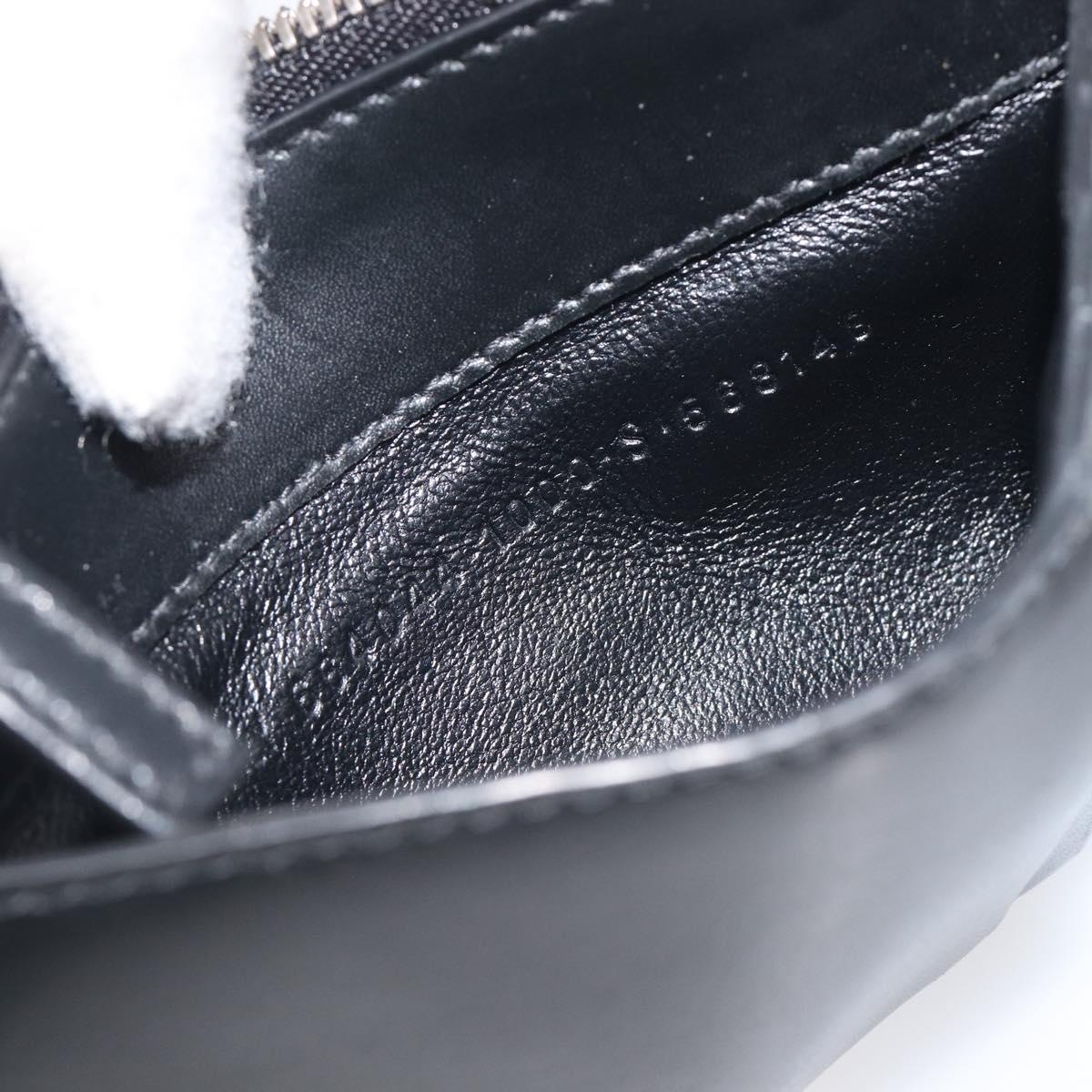 Balenciaga Fragment case Card Case Leather Black Silver 664044 Auth 210959A