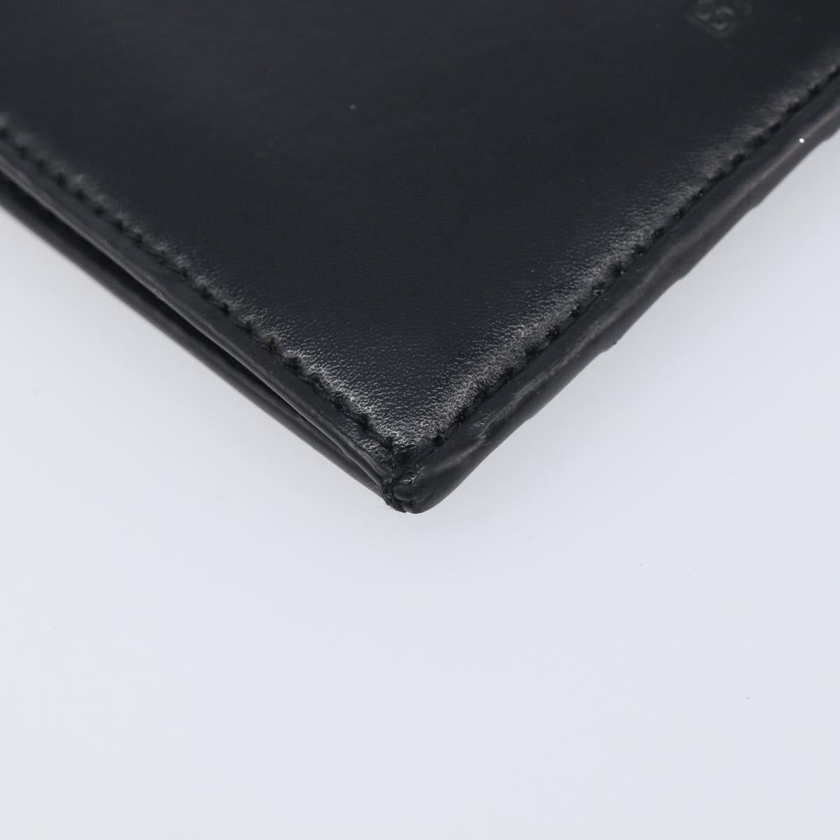 Balenciaga Fragment case Card Case Leather Black Silver 664044 Auth 210959A