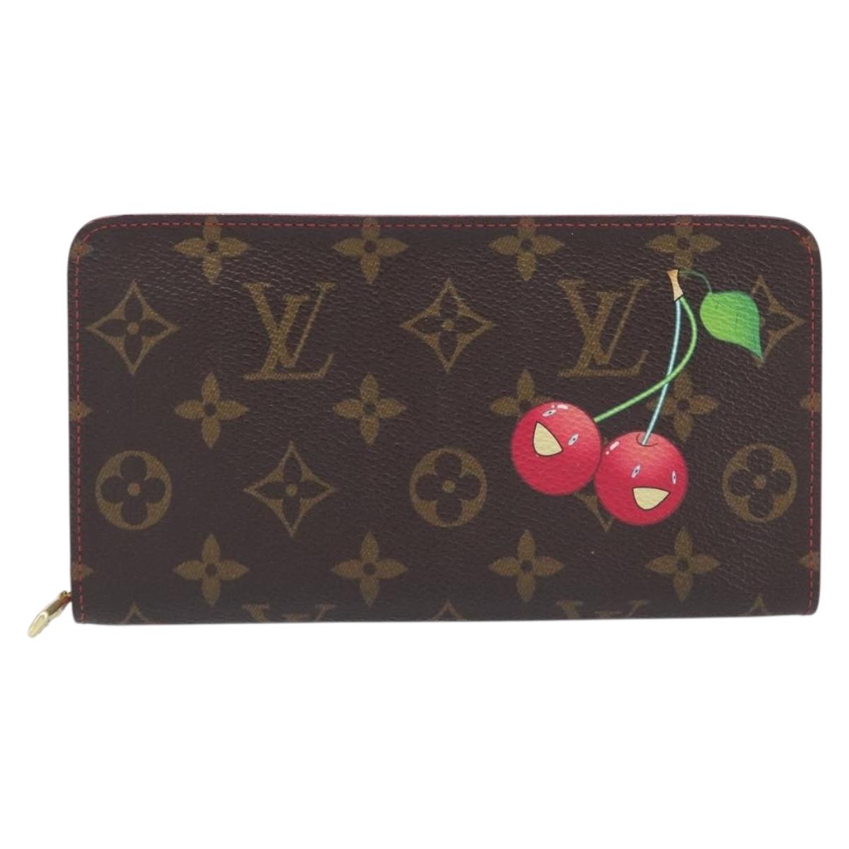 LOUIS VUITTON Monogram Cherry Porte Monnaie Zip Long Wallet M95006 Auth 210961M