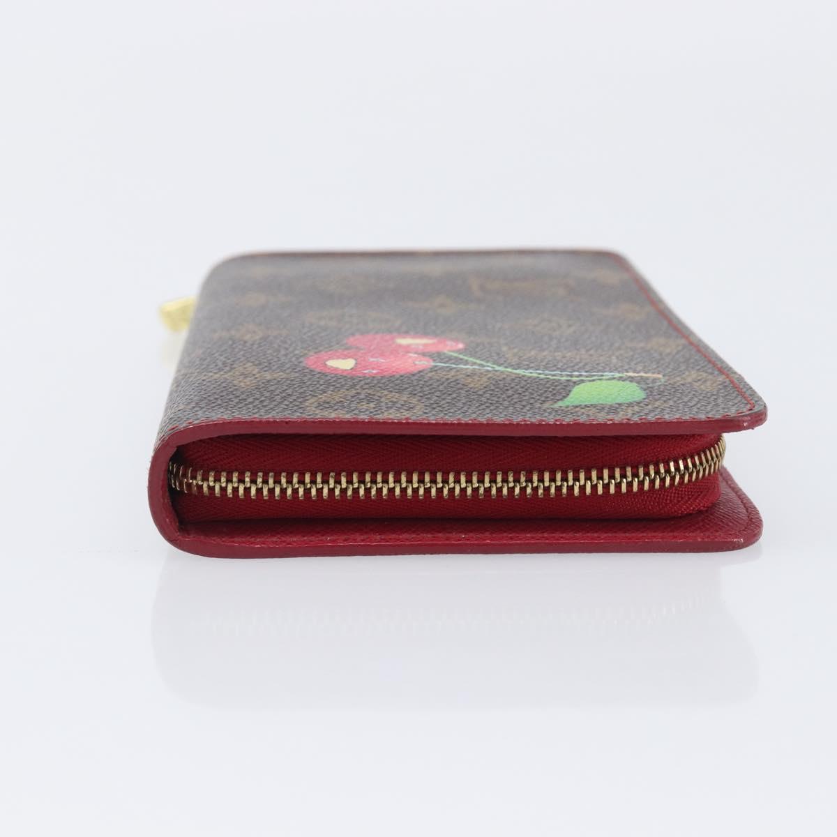 LOUIS VUITTON Monogram Cherry Porte Monnaie Zip Long Wallet M95006 Auth 210961M