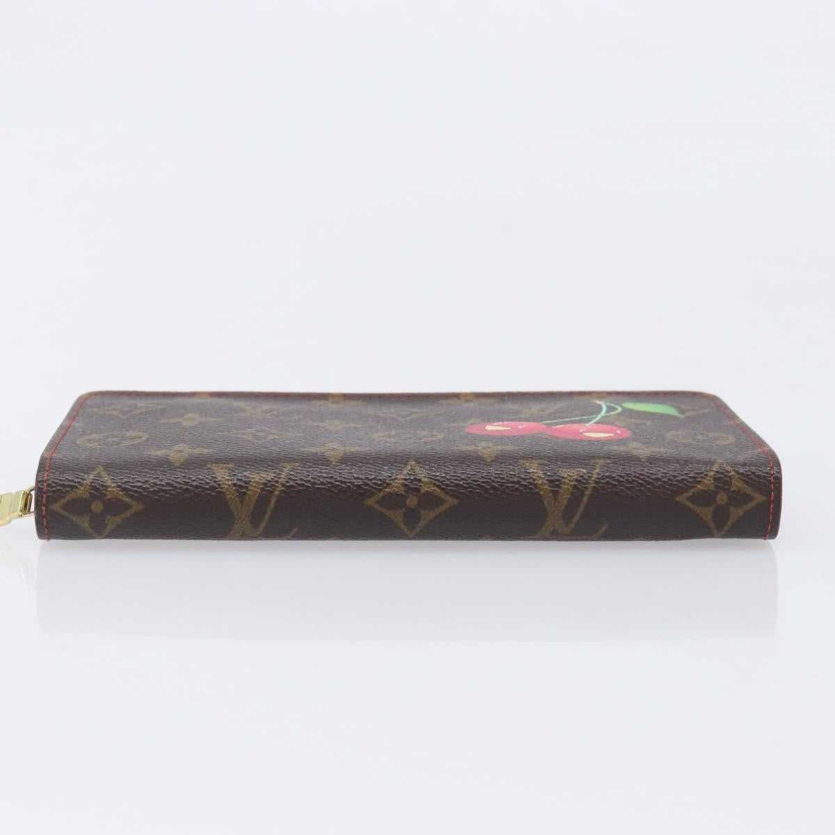 LOUIS VUITTON Monogram Cherry Porte Monnaie Zip Long Wallet M95006 Auth 210961M