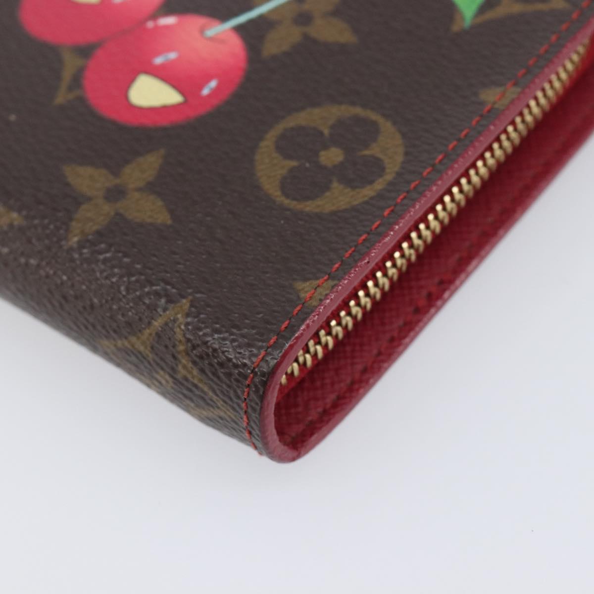 LOUIS VUITTON Monogram Cherry Porte Monnaie Zip Long Wallet M95006 Auth 210961M