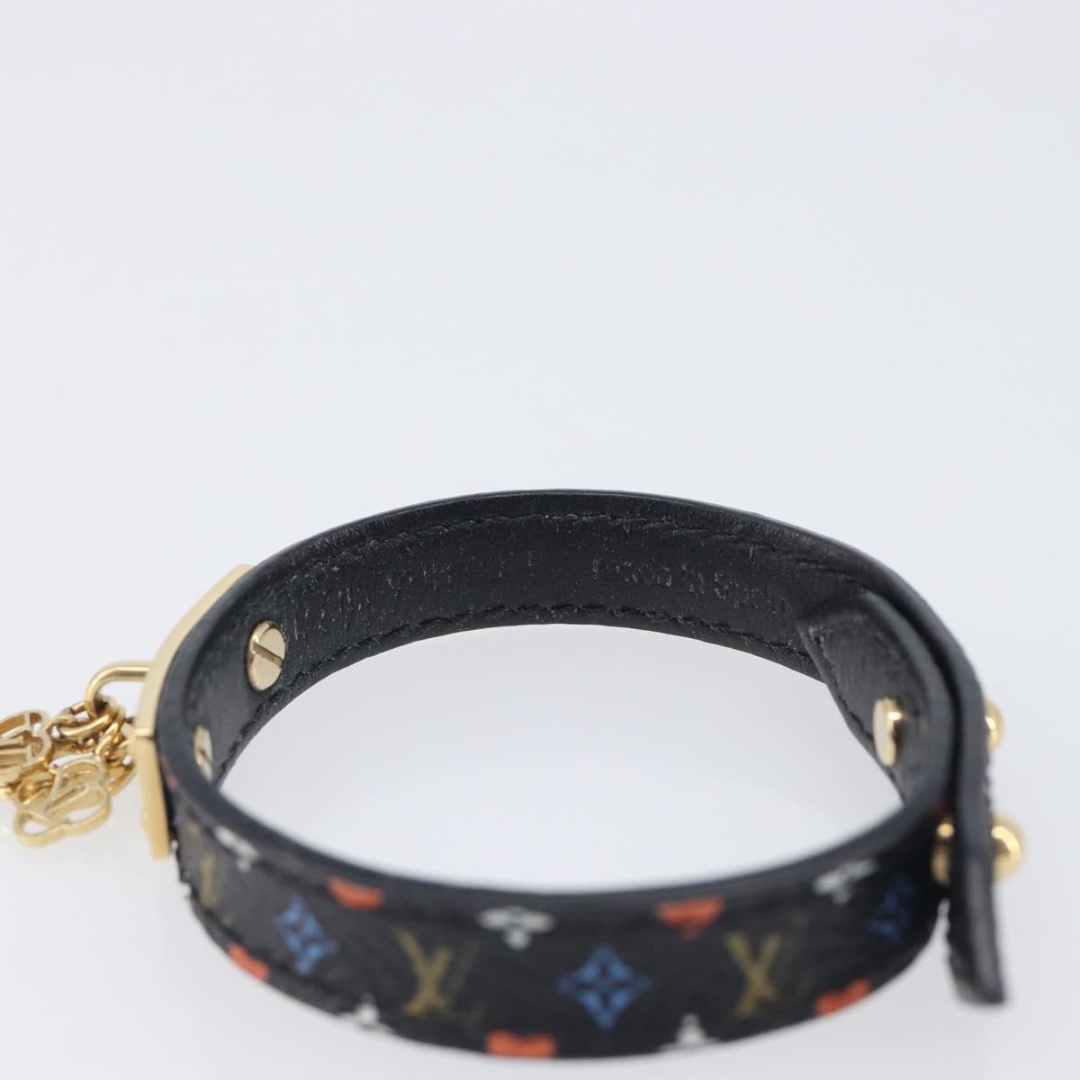 LOUIS VUITTON Monogram Game On Collection Bracelet Black MP285F LV Auth 210966A