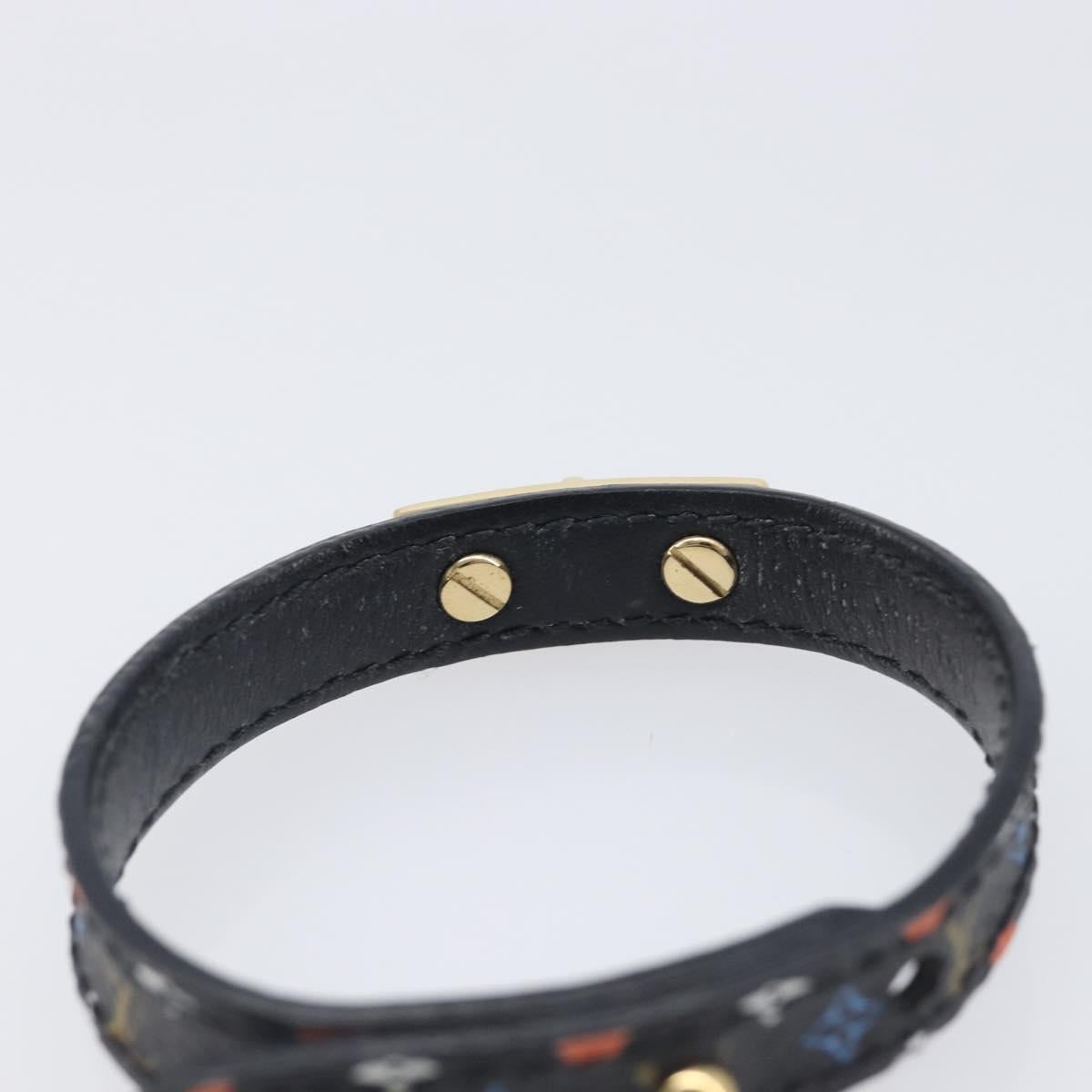 LOUIS VUITTON Monogram Game On Collection Bracelet Black MP285F LV Auth 210966A