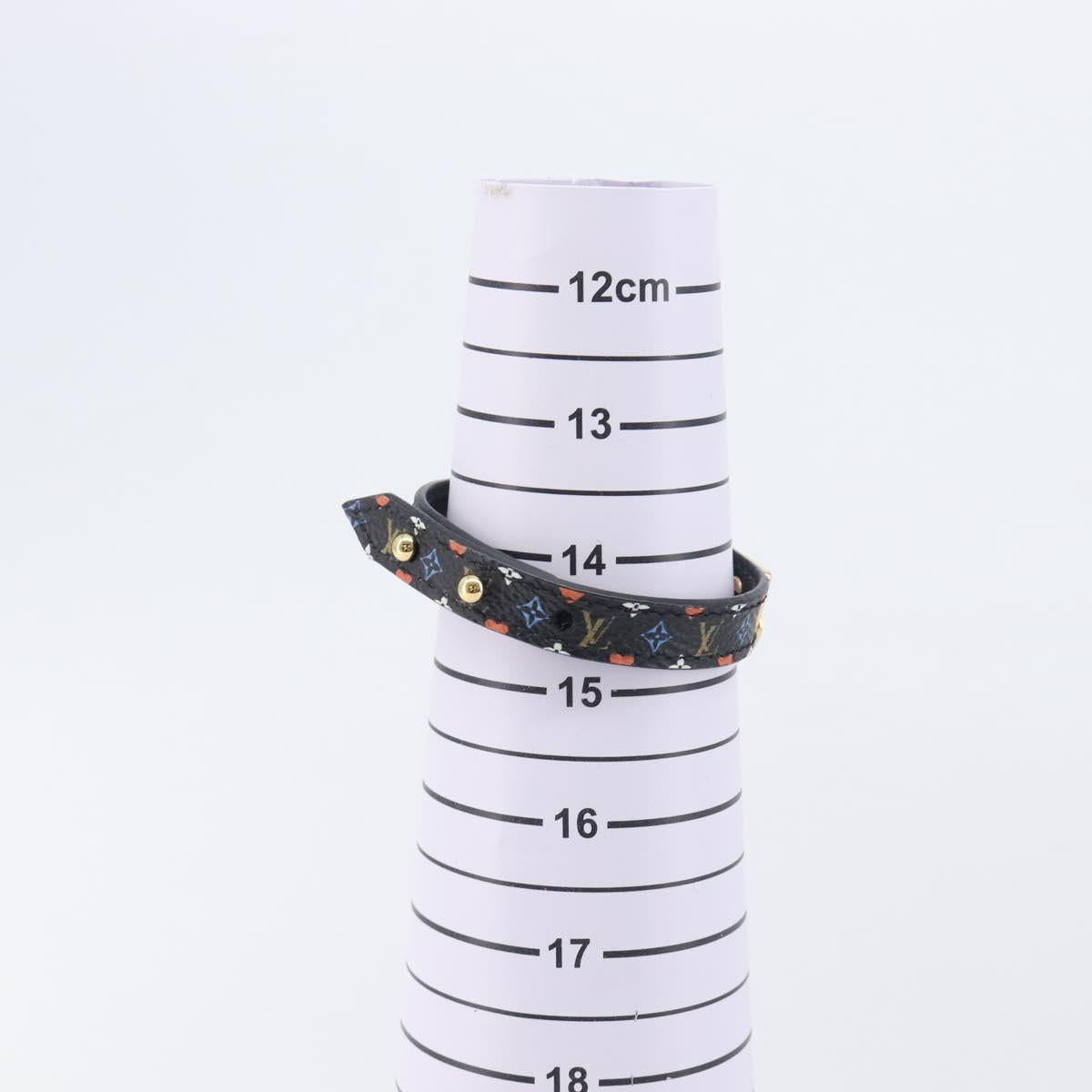 LOUIS VUITTON Monogram Game On Collection Bracelet Black MP285F LV Auth 210966A