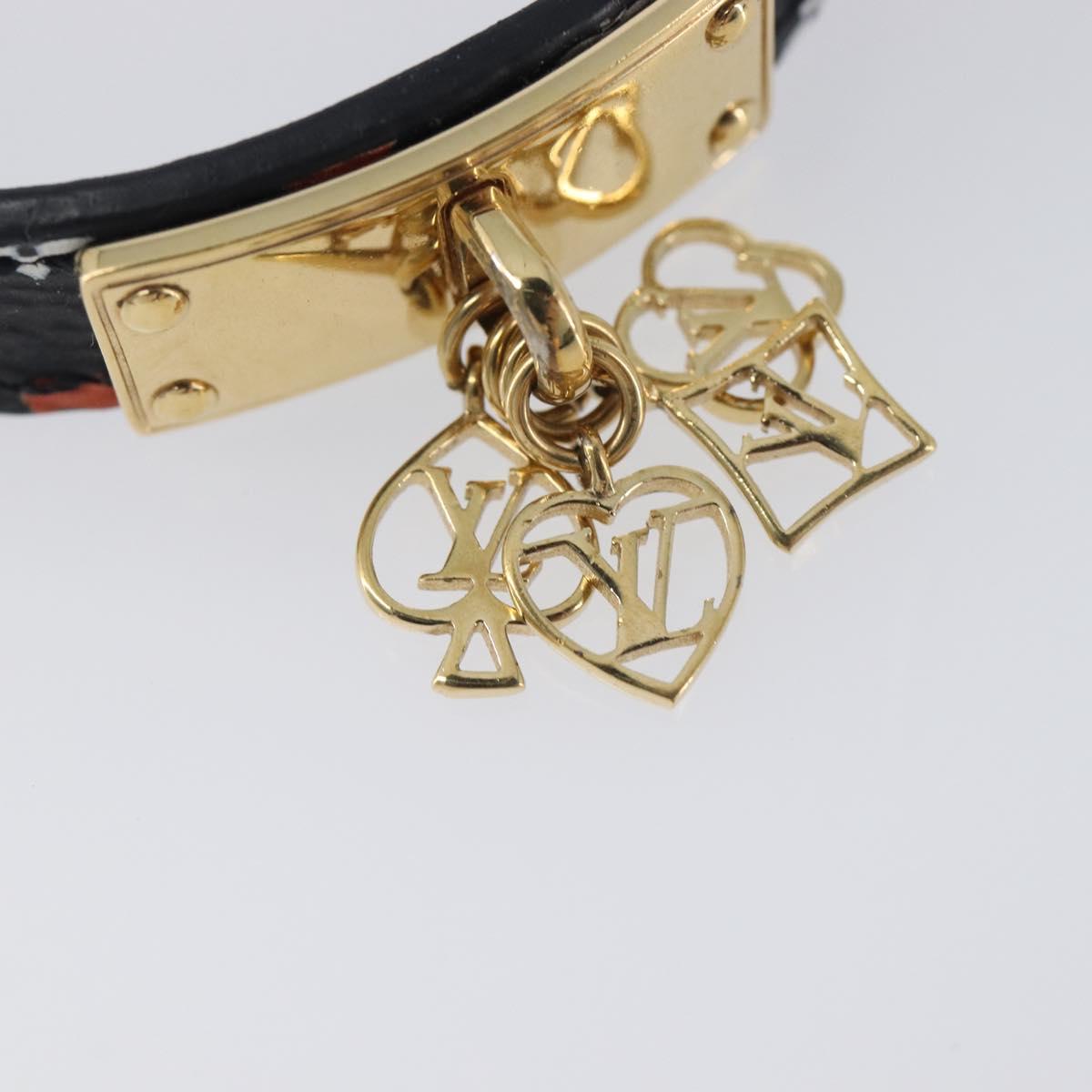 LOUIS VUITTON Monogram Game On Collection Bracelet Black MP285F LV Auth 210966A