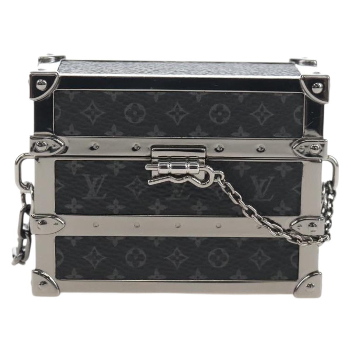 LOUIS VUITTON Monogram Eclipse AirPods Pro Trunk Box Case M77167 Auth 210969SAM