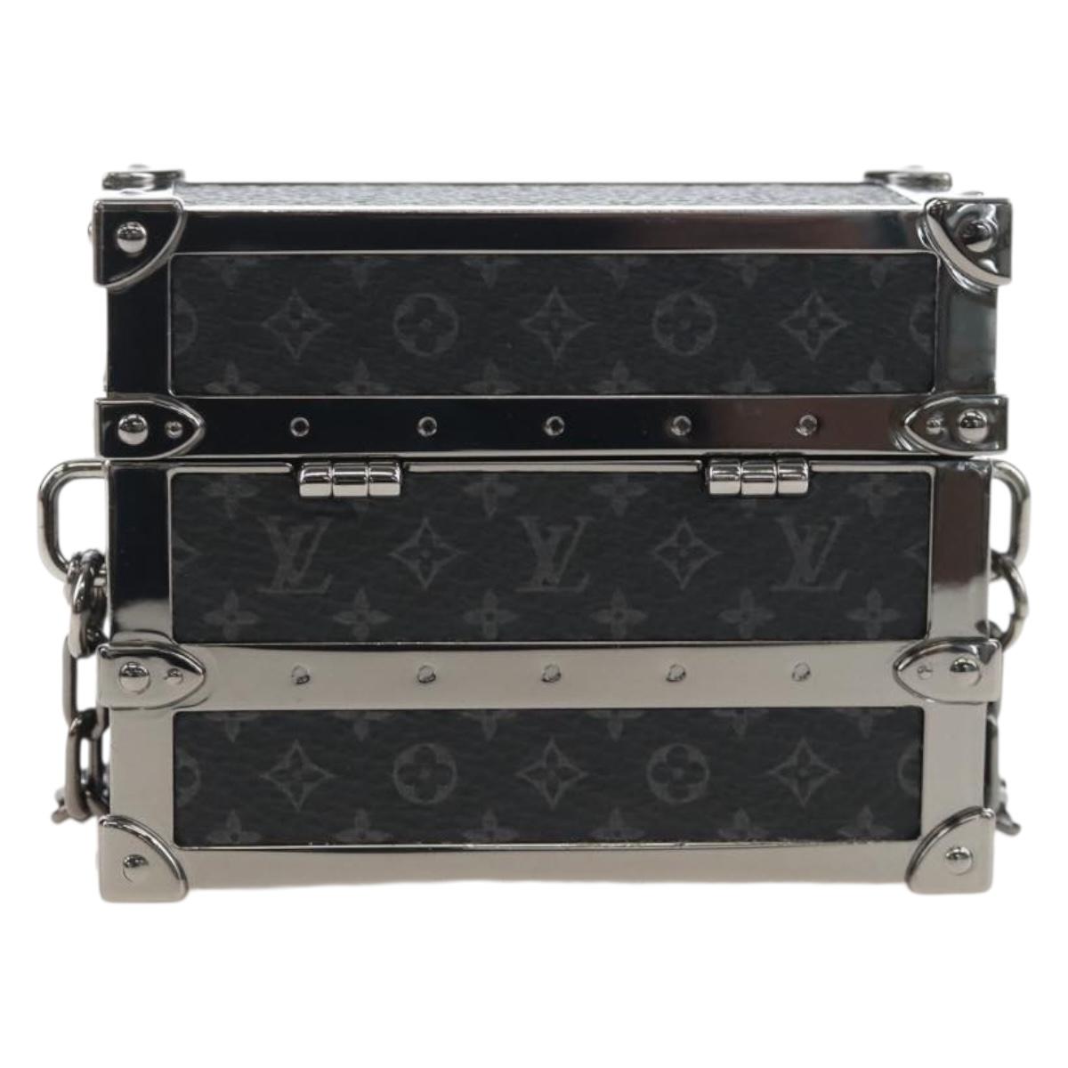 LOUIS VUITTON Monogram Eclipse AirPods Pro Trunk Box Case M77167 Auth 210969SAM
