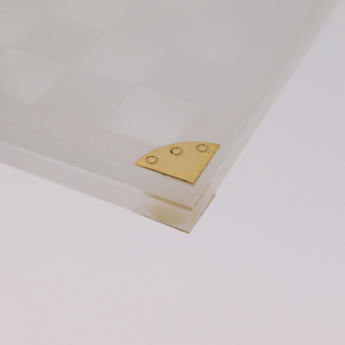 LOUIS VUITTON Damier Trunk Photo Frame plastic Clear LV Auth 210975