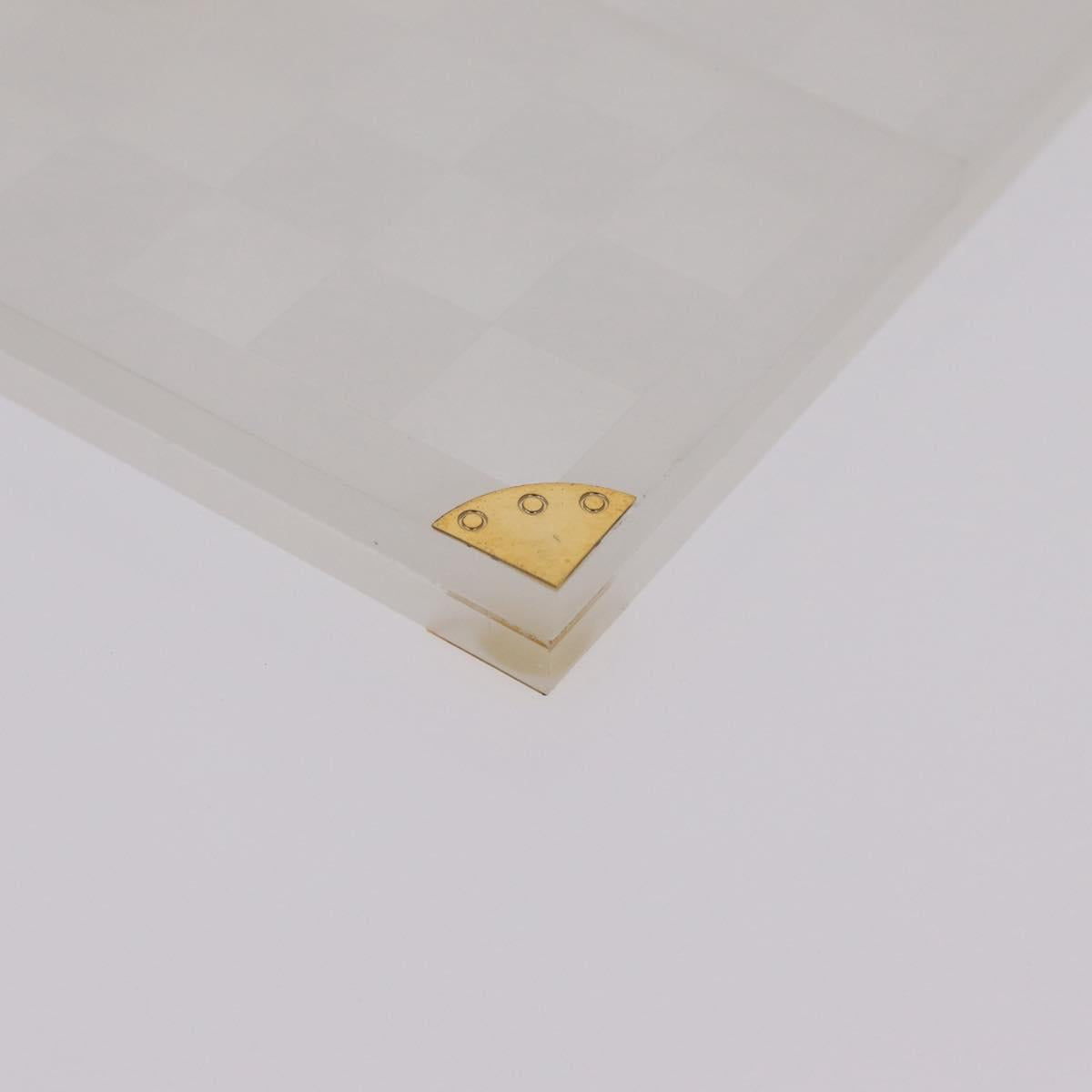 LOUIS VUITTON Damier Trunk Photo Frame plastic Clear LV Auth 210975