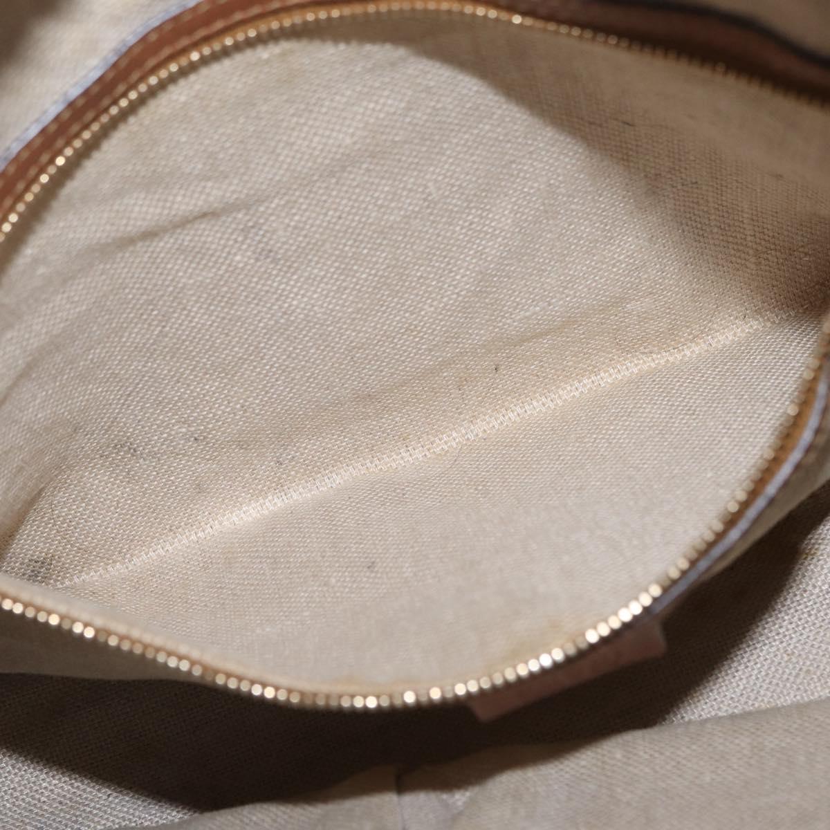 GUCCI Shoulder Bag Leather Brown Gold Tone 257026 Auth 210984A