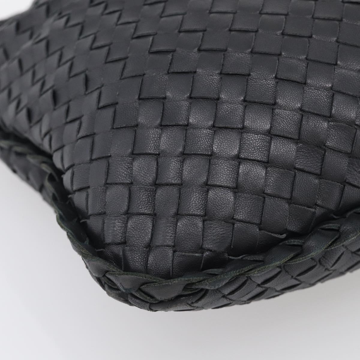 Bottega Veneta Hobo INTRECCIATO Bag Leather Black Gold 115653 Auth 210988V