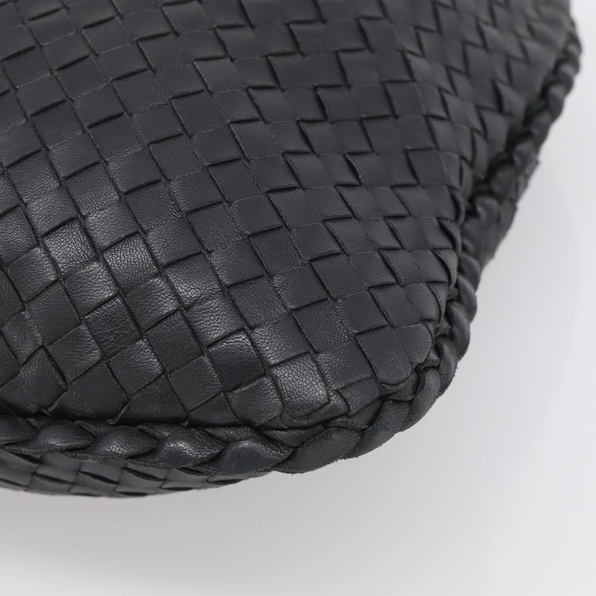 Bottega Veneta Hobo INTRECCIATO Bag Leather Black Gold 115653 Auth 210988V