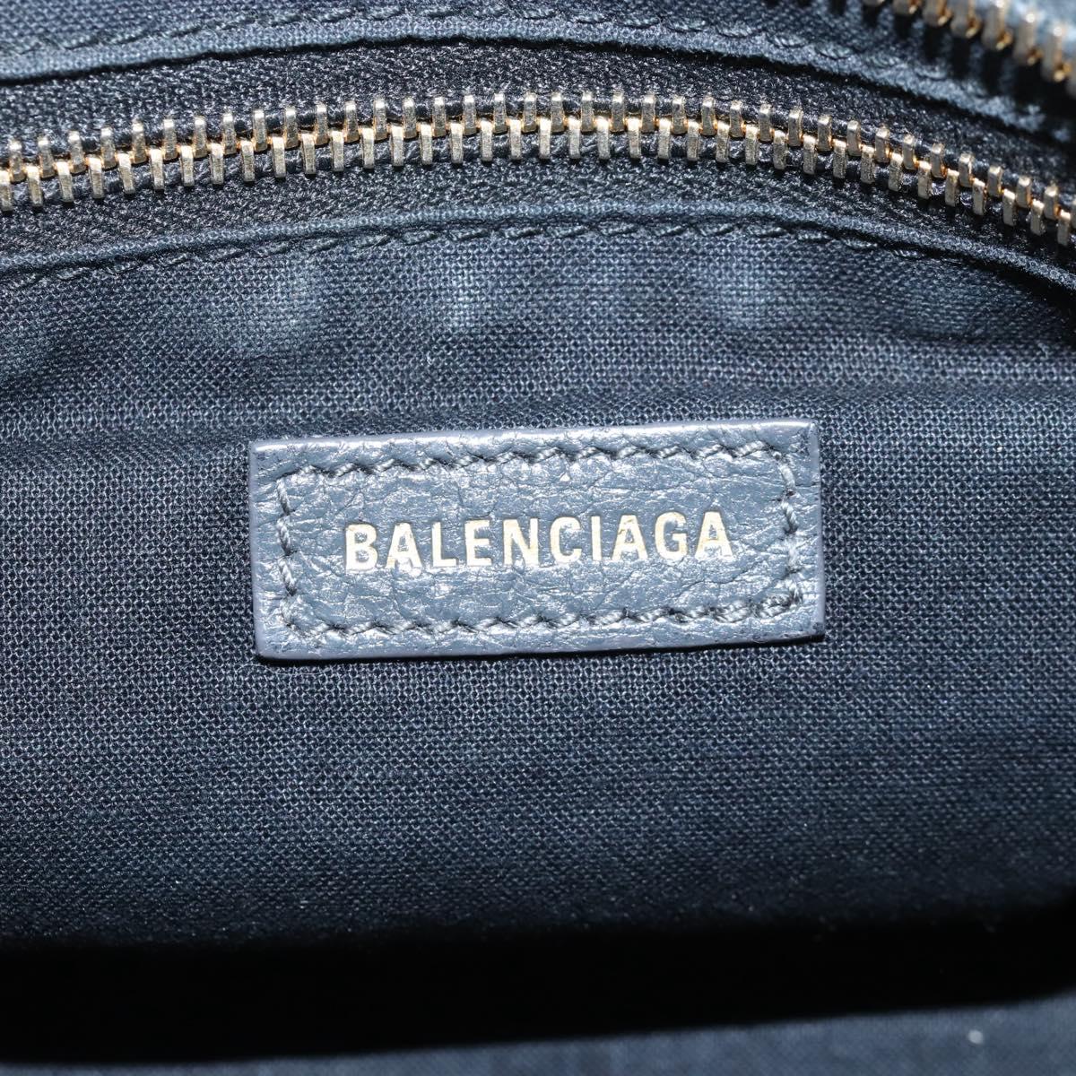Balenciaga Classic Mini City Hand Bag Leather 2way Gray Gold 300265 Auth 210989M