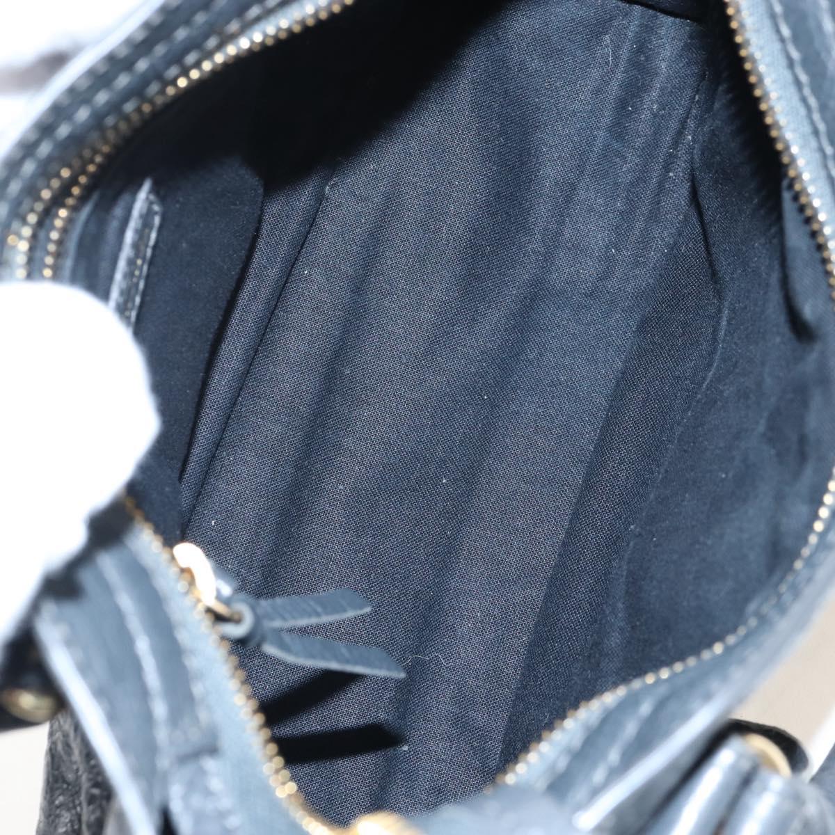 Balenciaga Classic Mini City Hand Bag Leather 2way Gray Gold 300265 Auth 210989M