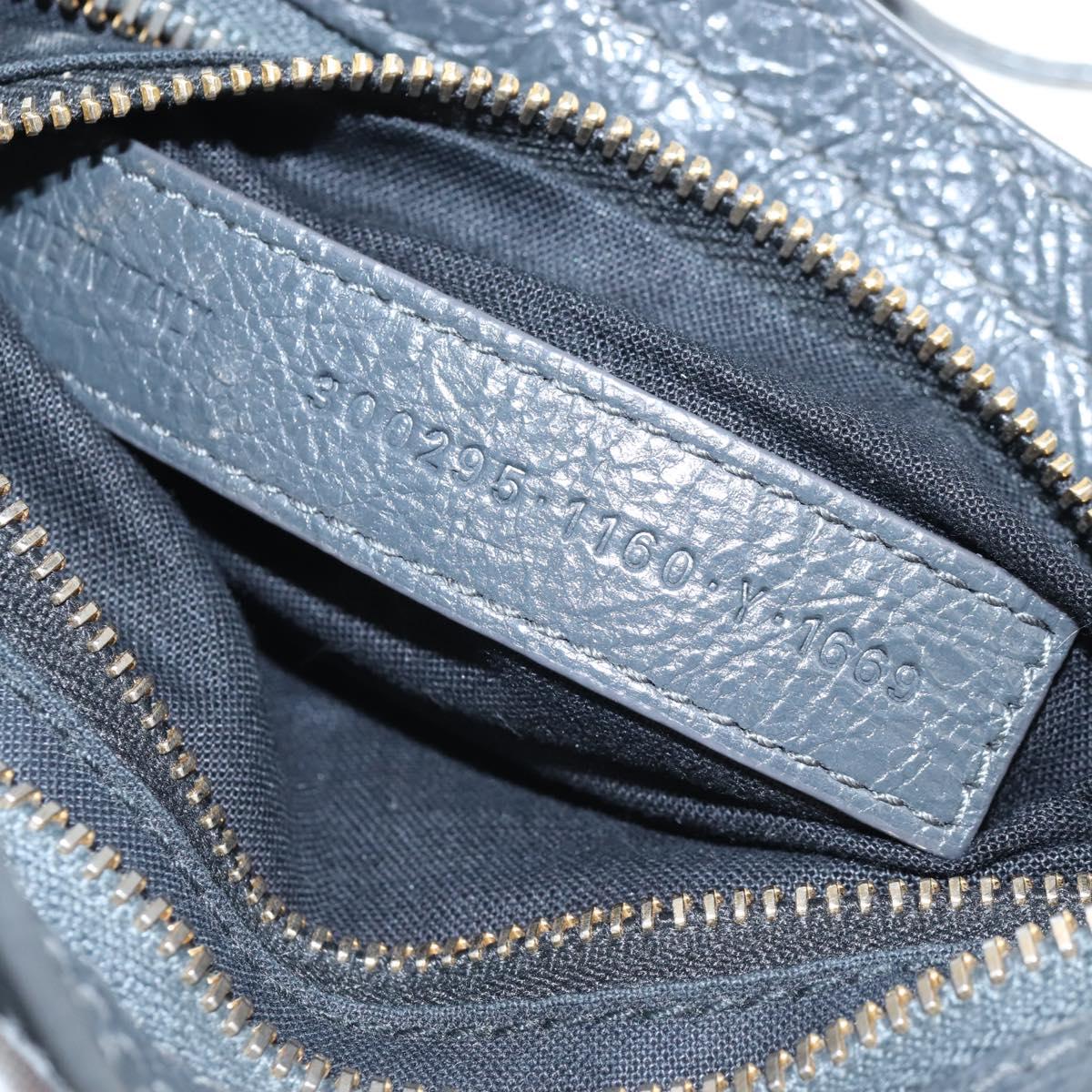 Balenciaga Classic Mini City Hand Bag Leather 2way Gray Gold 300265 Auth 210989M