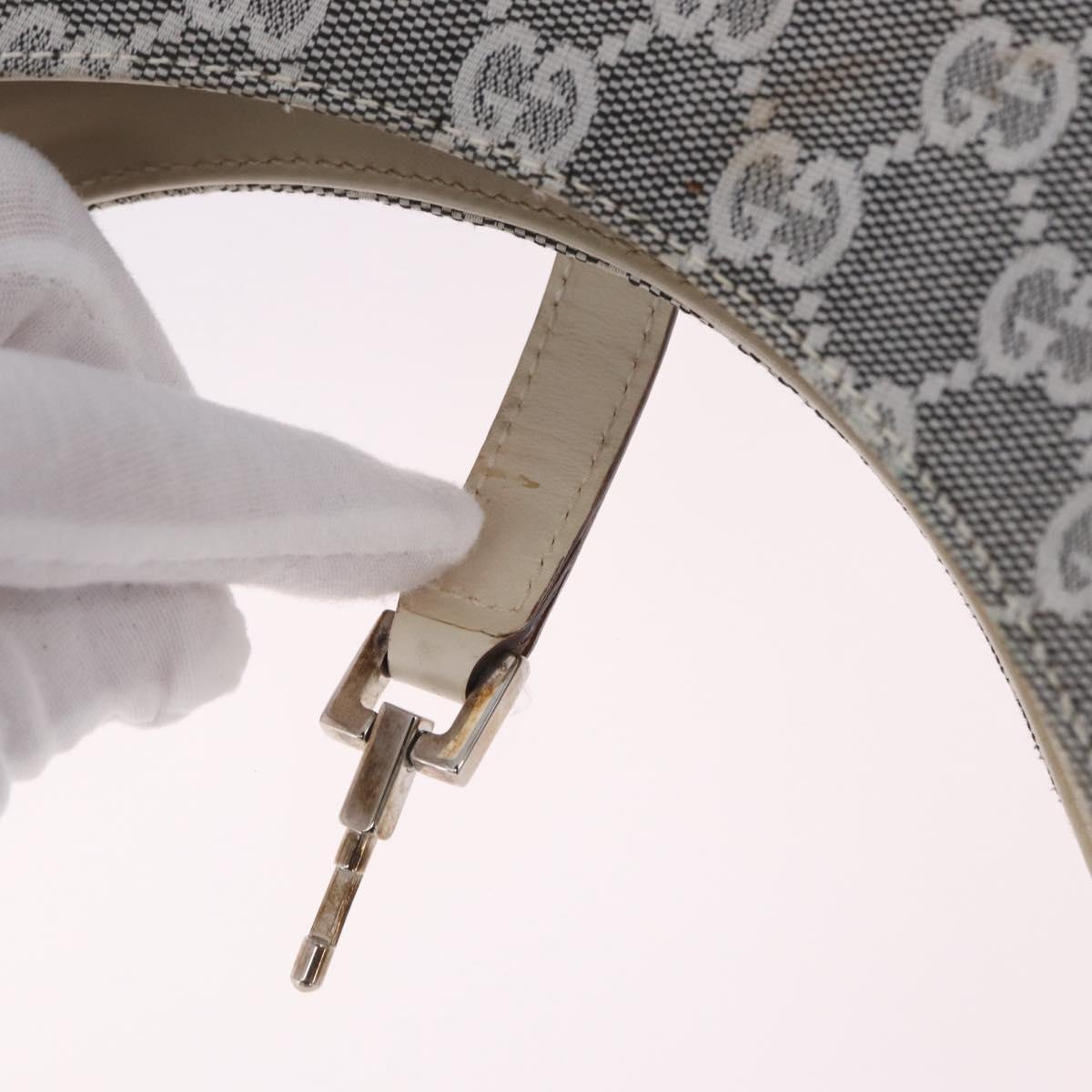 GUCCI GG Canvas Jackie Shoulder Bag Gray Silver 001 3876 Auth 210994V