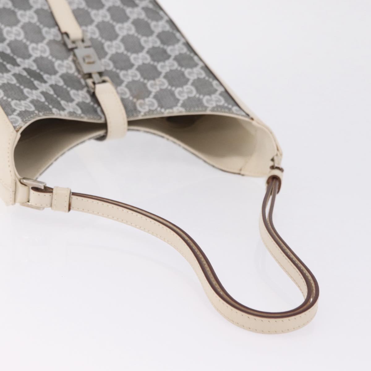 GUCCI GG Canvas Jackie Shoulder Bag Gray Silver 001 3876 Auth 210994V