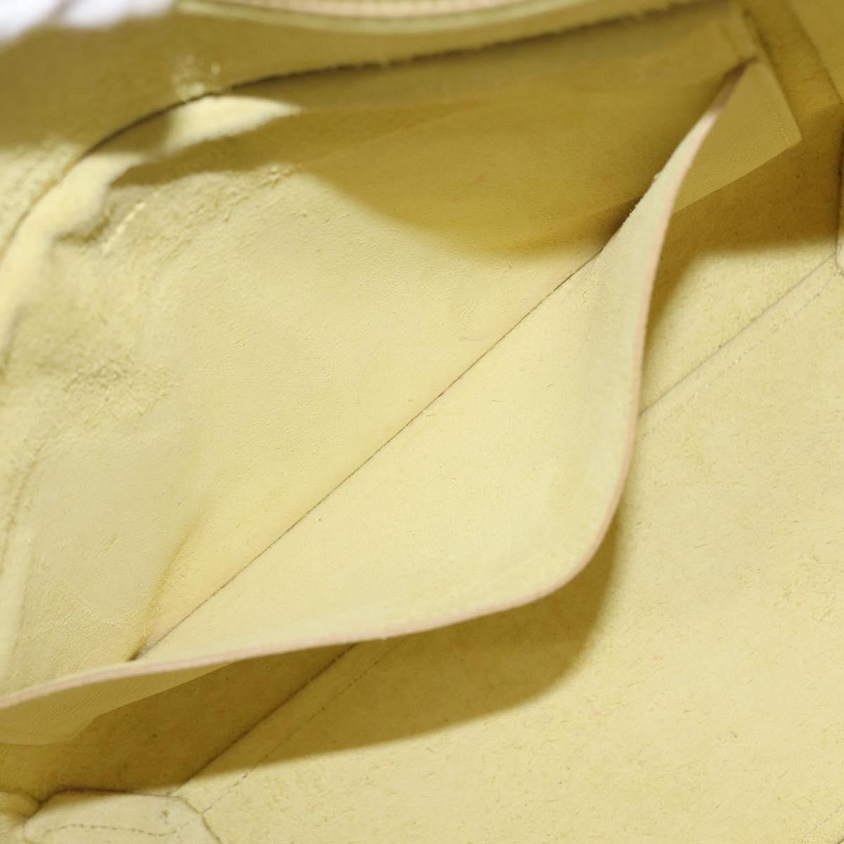 CELINE Belt Bag Hand Bag Leather 2way Yellow Silver Auth 210995V