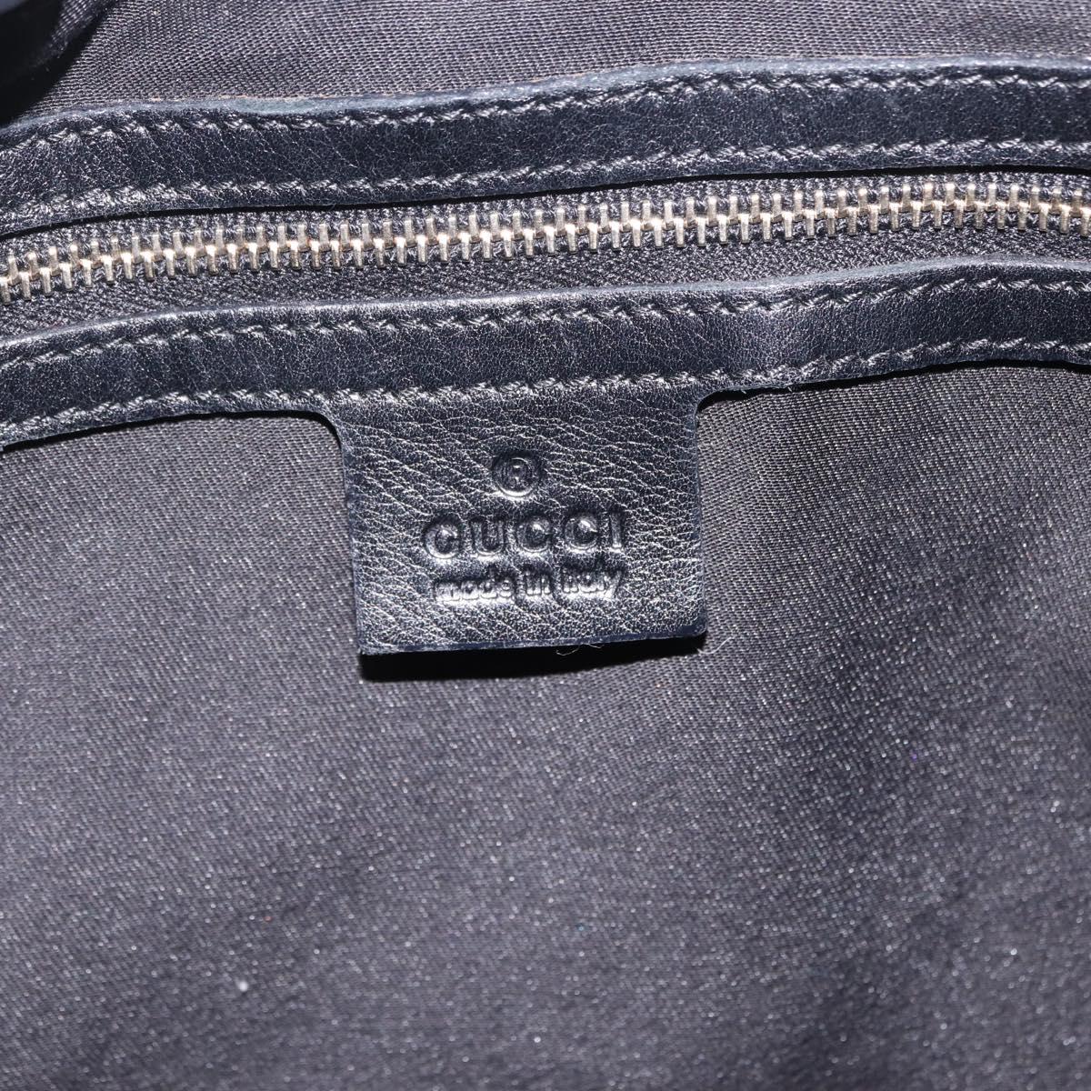 GUCCI Sherry Line Jackie Shoulder Bag Leather Black Gold 153029 Auth 210998V